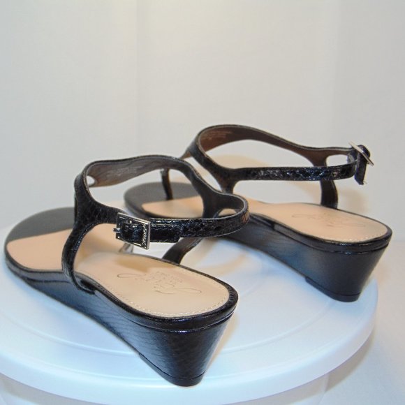 Jewel Badgley Mischka Blk Sandals Size 8 - Picture 3 of 8
